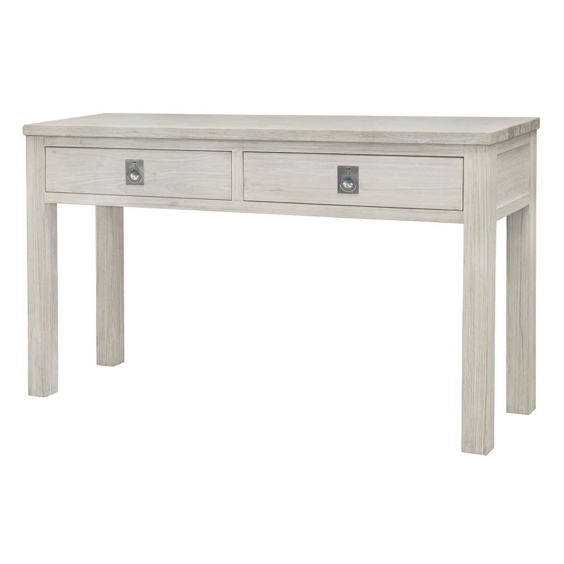 White Wash 2 Drawer/1 Door Coffee Tables For Widely Used Cancun Console Table (View 2 of 20)