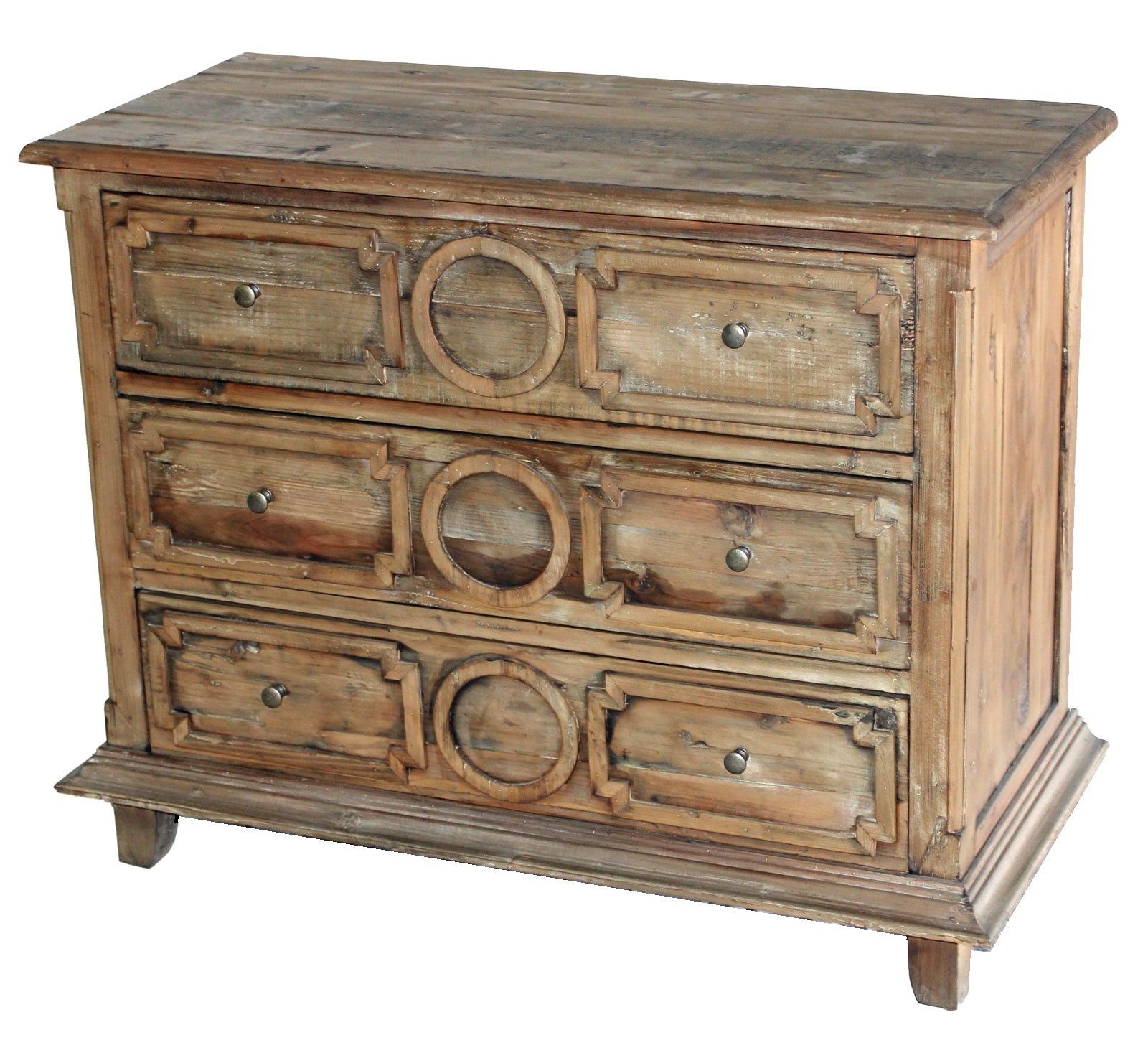 White Wash 3 Door 3 Drawer Sideboards Throughout Favorite Carved Pine 3 Drawer Chest Th (View 12 of 20)
