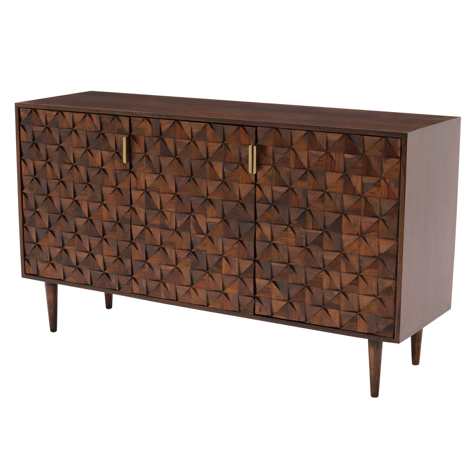 Widely Used Kiro 3 Door Sideboard, American Walnut (Photo 1 of 20)