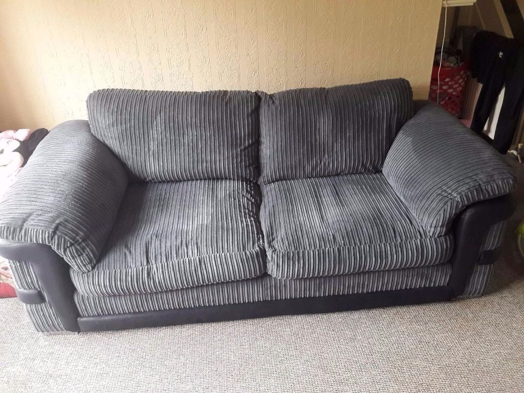 3 Seater Sofa And Cuddle Chairs Inside 2018 Dfs 3 Seater Sofa With Matching Cuddle Chair Grey And Black (View 18 of 20)