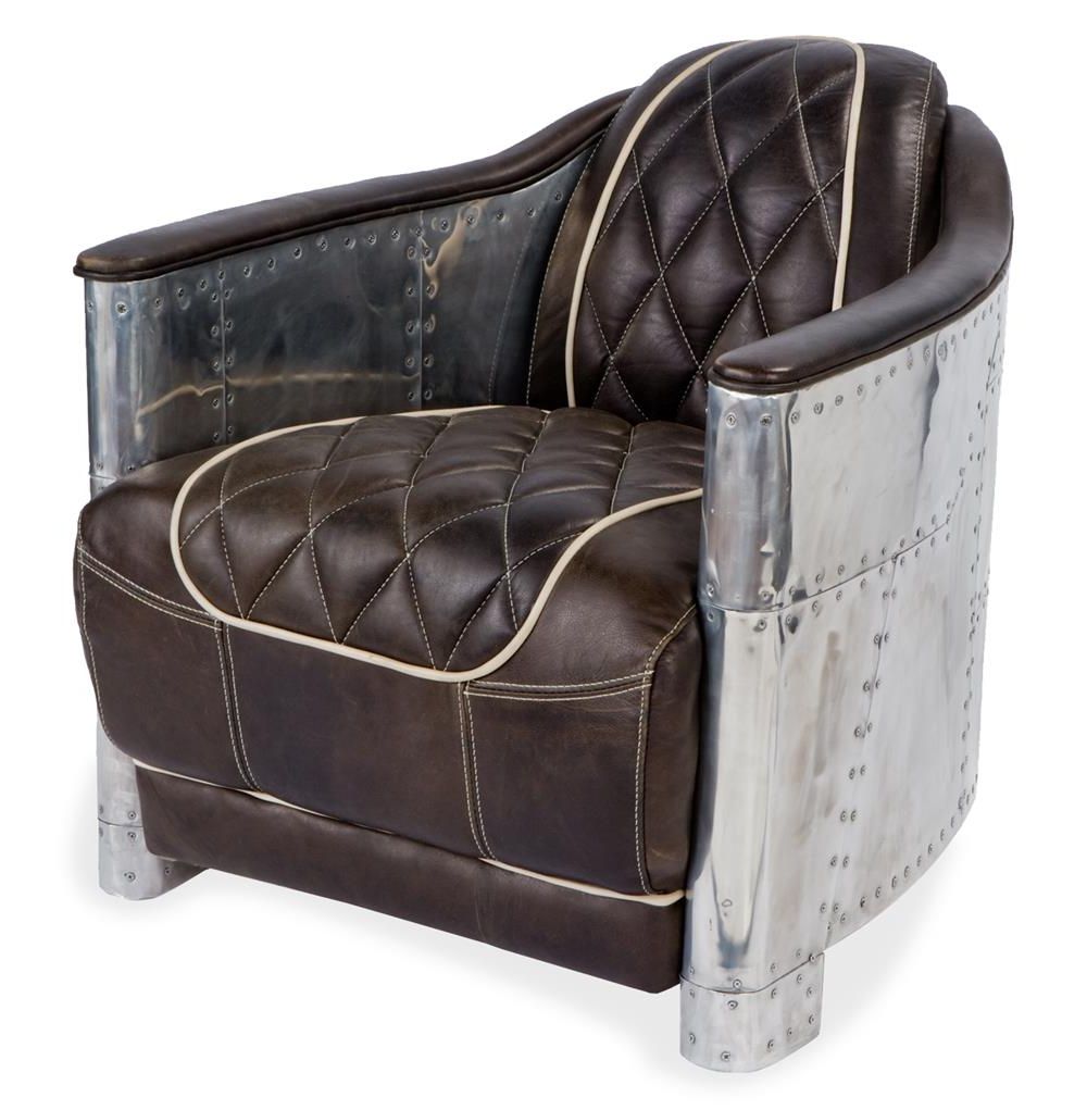 Current Loft Arm Sofa Chairs Inside Aarnio Industrial Loft Aluminum Espresso Black Leather Arm Chair (View 8 of 20)