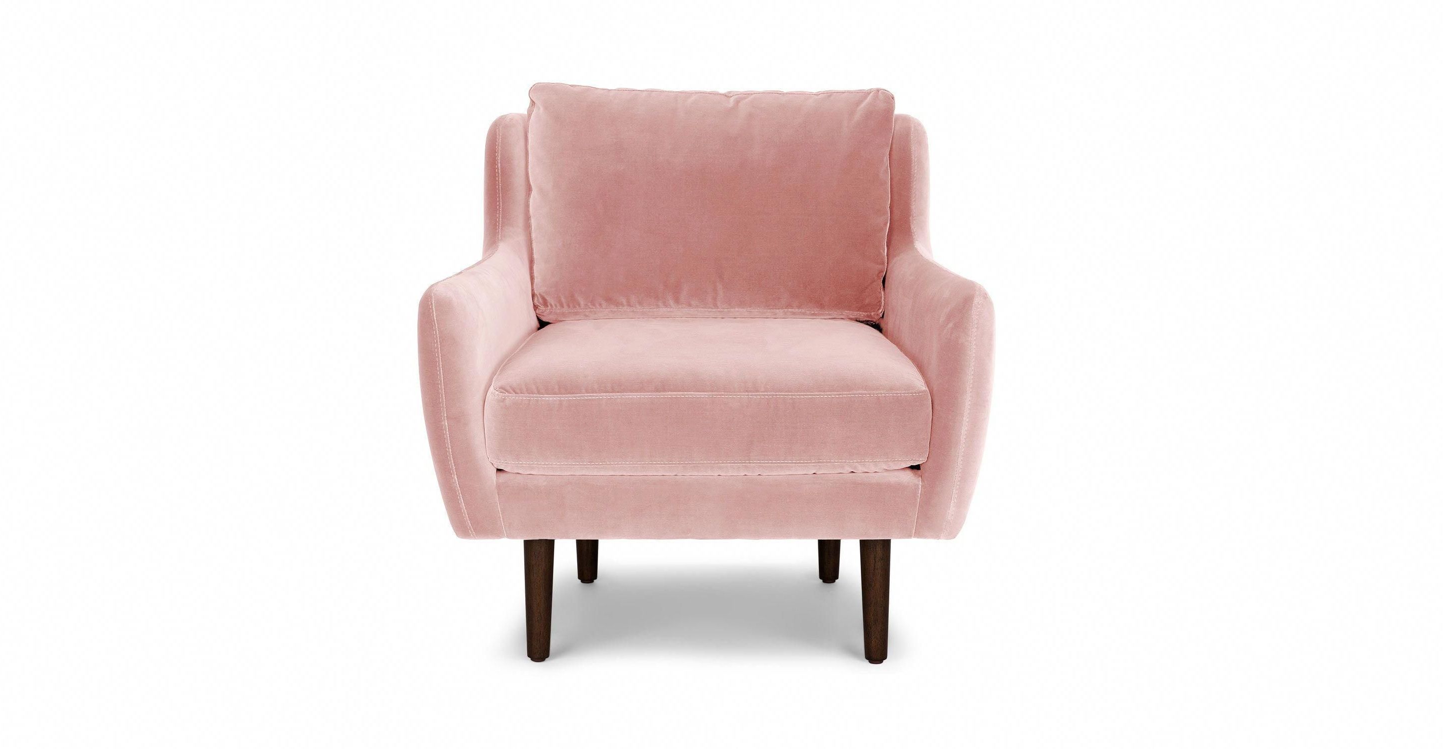 Favorite Ames Arm Sofa Chairs By Nate Berkus And Jeremiah Brent For Matrix Blush Pink Chair – Lounge Chairs – Article (View 15 of 20)
