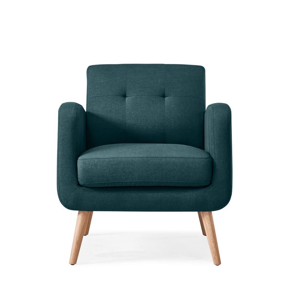 Gordon Arm Sofa Chairs Regarding Most Recent Home Decorators Collection Gordon Blue Leather Arm Chair  (View 7 of 20)
