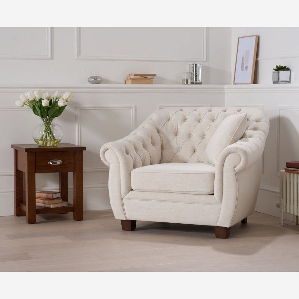 Liv Fabric Armchair – Ivory Intended For Well Known Liv Arm Sofa Chairs (Photo 1 of 20)