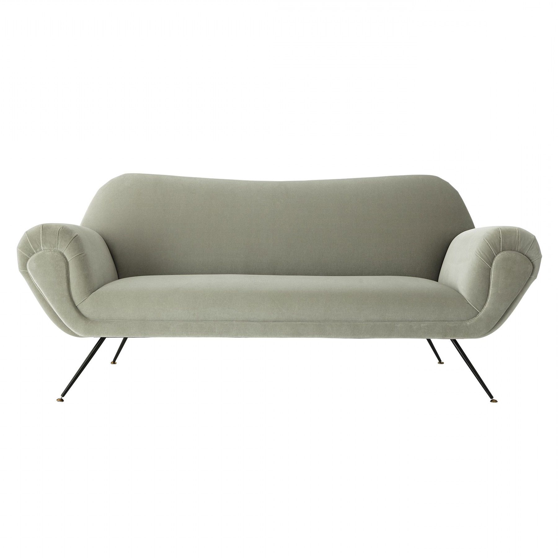 Mitchell Arm Sofa Chairs Pertaining To Most Recently Released Mitchell Sofa Flint Velvet Matte Black (View 3 of 20)