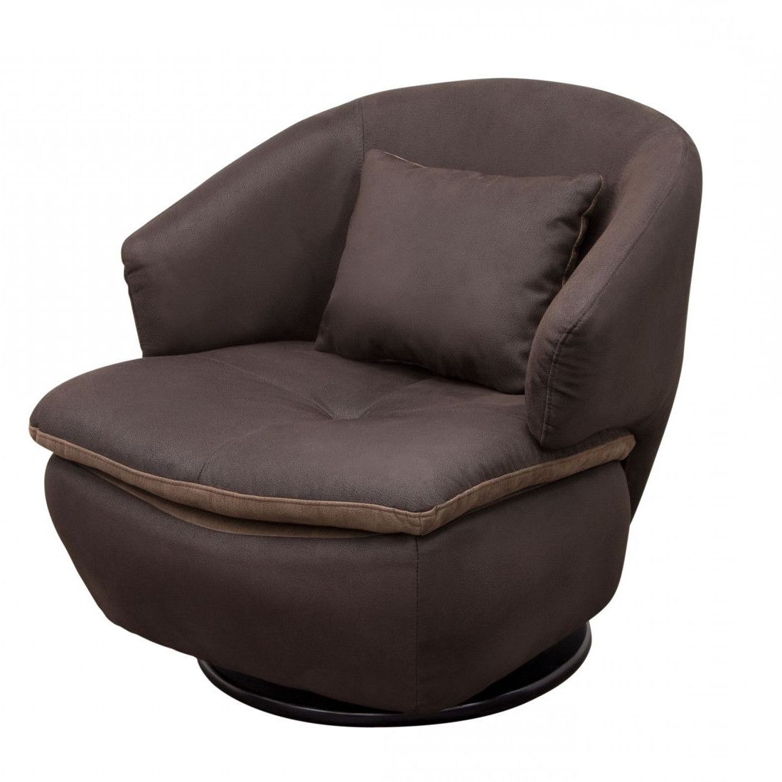 Most Recently Released Rio Swivel Accent Chair In Brown Fabric (View 9 of 20)