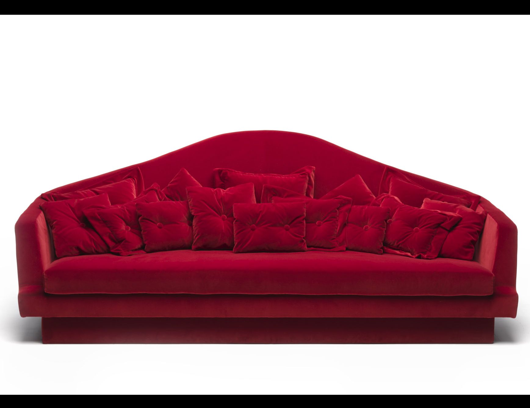 Nella Vetrina Red Carpet Luxury Italian Sofa Upholstered In Red Fabric Within Current Red Sofas And Chairs (View 4 of 20)