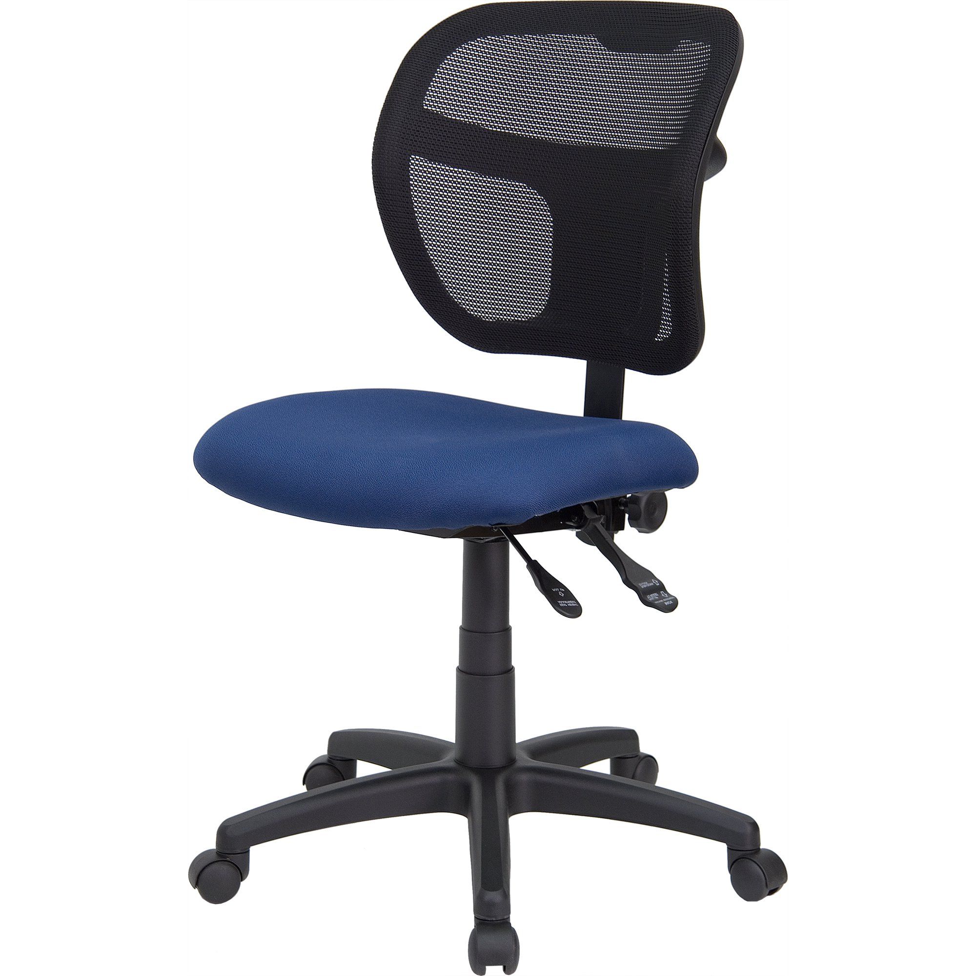 Popular Theo Ii Swivel Chairs Intended For Shop Theo Mesh Dual Paddle Control Swivel Adjustable Armless (View 10 of 20)