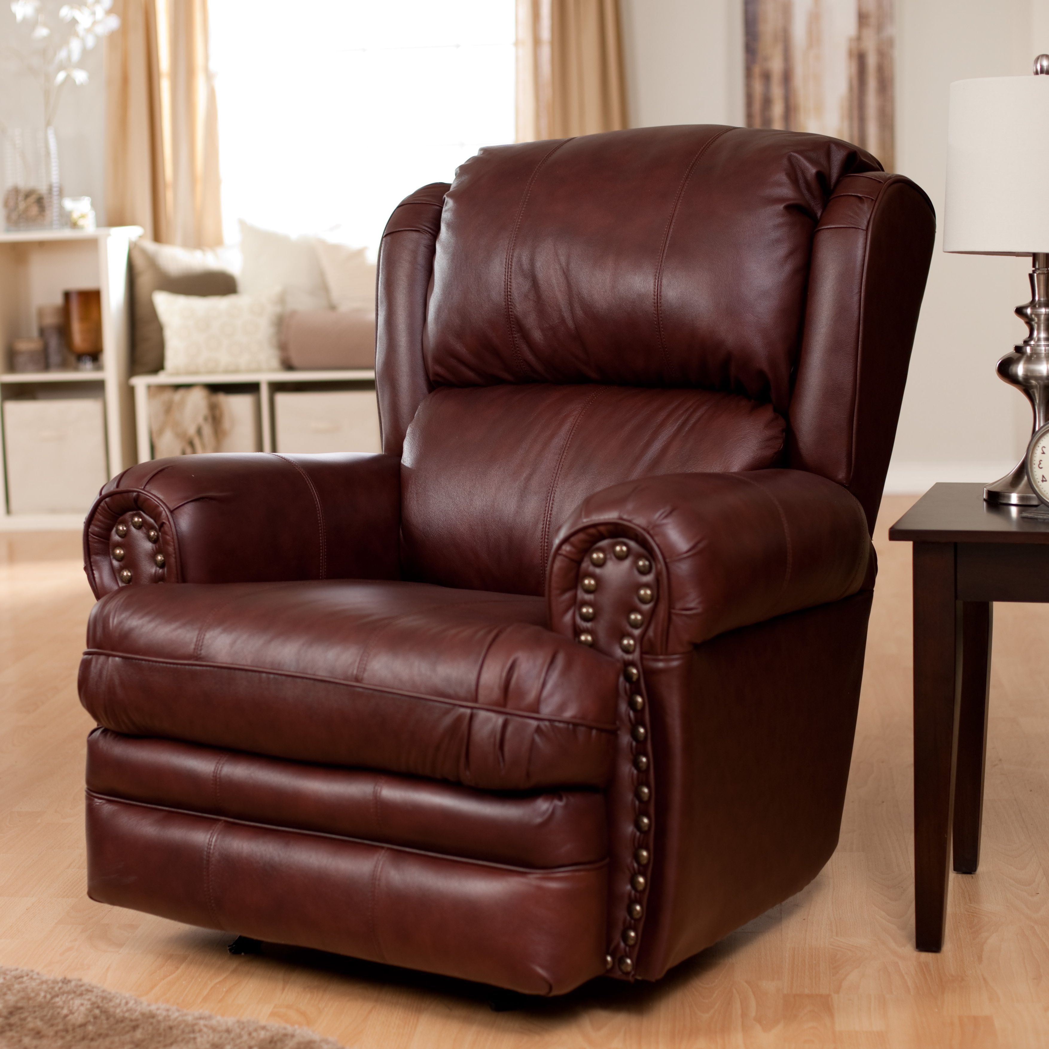 Rogan Leather Cafe Latte Swivel Glider Recliners Regarding Newest Furniture: Surprising Simmons Recliners For Contemporary Living Room (View 10 of 20)