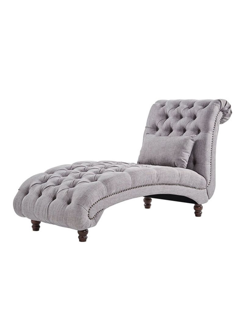 Shop A To Z Furniture Tufted Chaise Lounge Sofa Chair Grey 93x71x177 Regarding Most Popular Chaise Sofa Chairs (View 20 of 20)