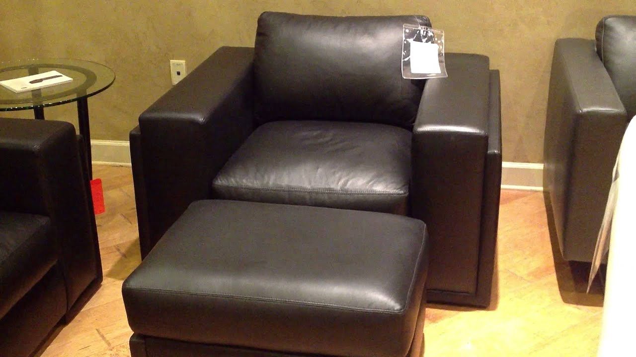 Sofa Chair And Ottoman With Well Known Elite Leather Milan Sofa, Chair, Ottoman – Youtube (View 6 of 20)