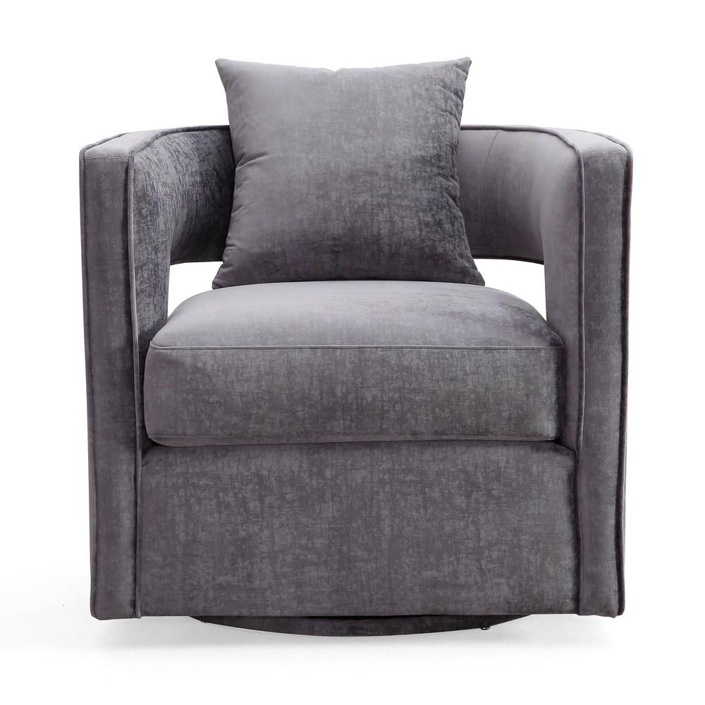 Featured Photo of 20 Collection of Grey Swivel Chairs