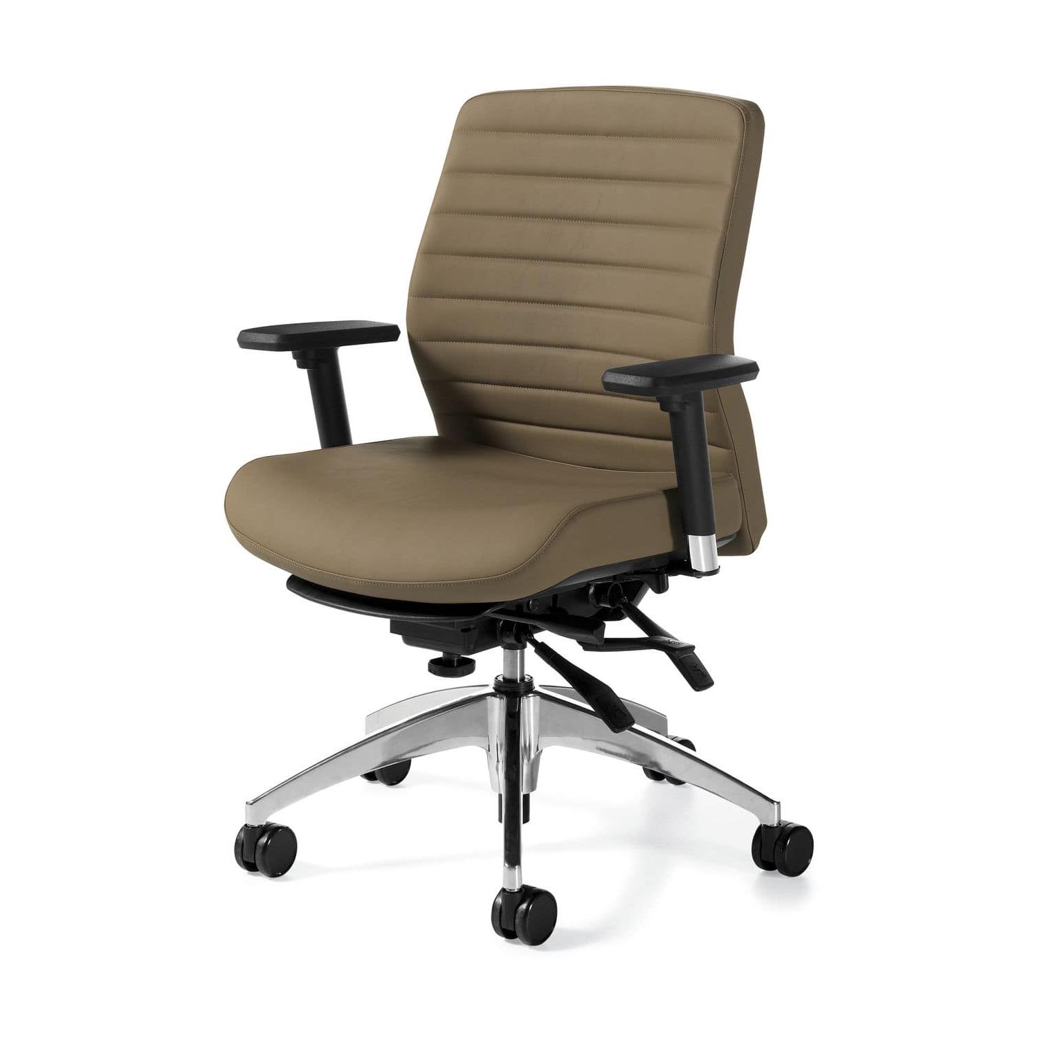 Well Known Contemporary Office Armchair / Polyurethane / Leather / Swivel For Aspen Swivel Chairs (View 7 of 20)