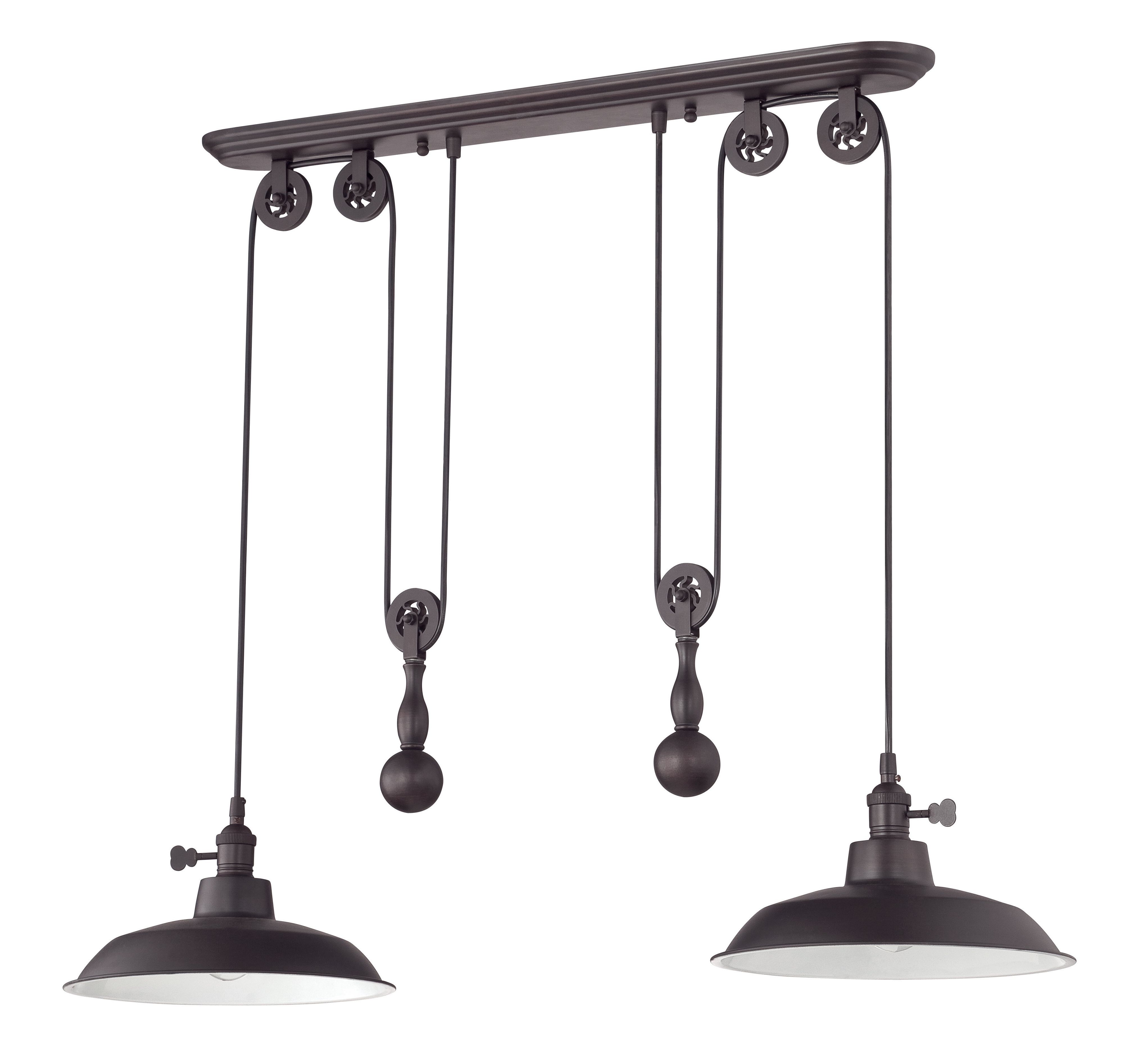 Ariel 2 Light Kitchen Island Dome Pendant For Most Current Euclid 2 Light Kitchen Island Linear Pendants (View 19 of 20)