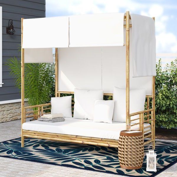 Aubrie Patio Daybeds With Cushions Pertaining To Best And Newest Aubrie Patio Daybed With Cushions In  (View 1 of 20)