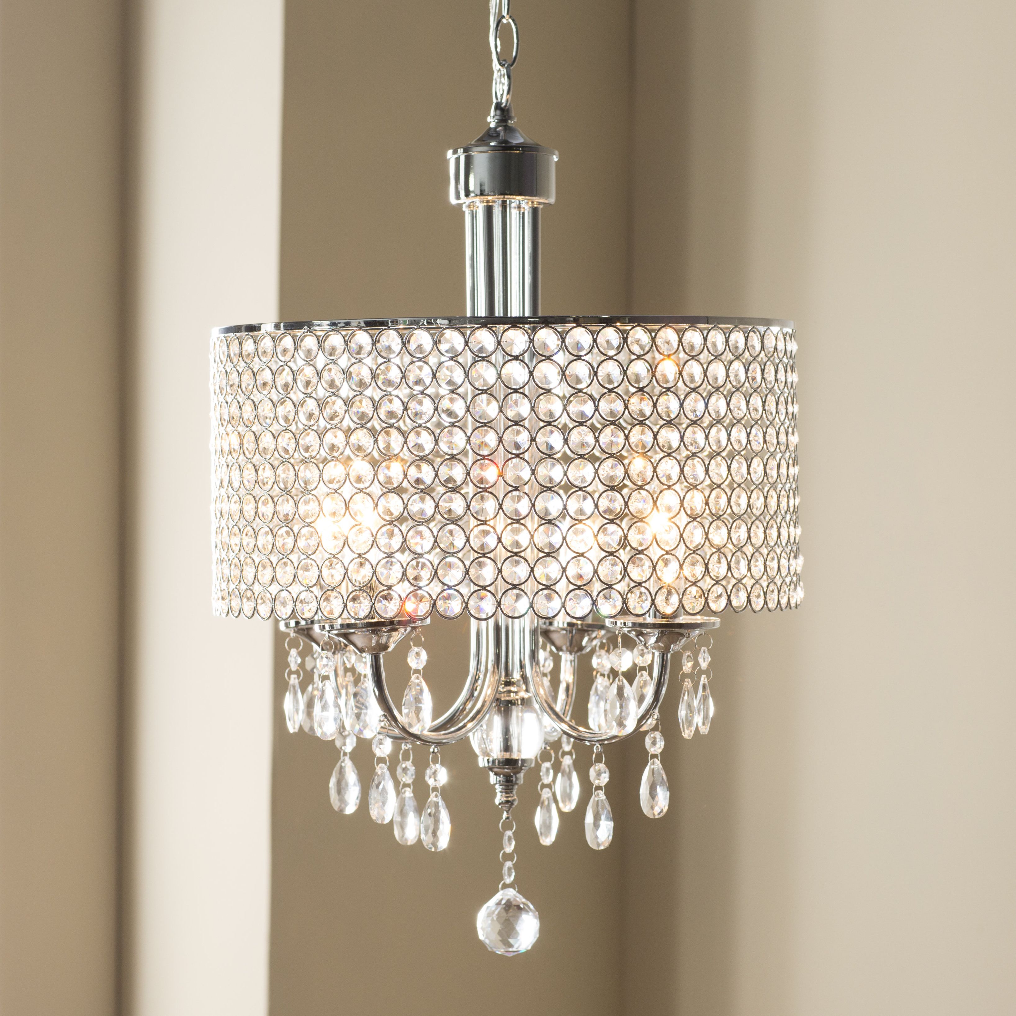 Aurore 4 Light Crystal Chandeliers In Latest House Of Hampton Bella 4 Light Crystal Chandelier & Reviews (View 1 of 20)