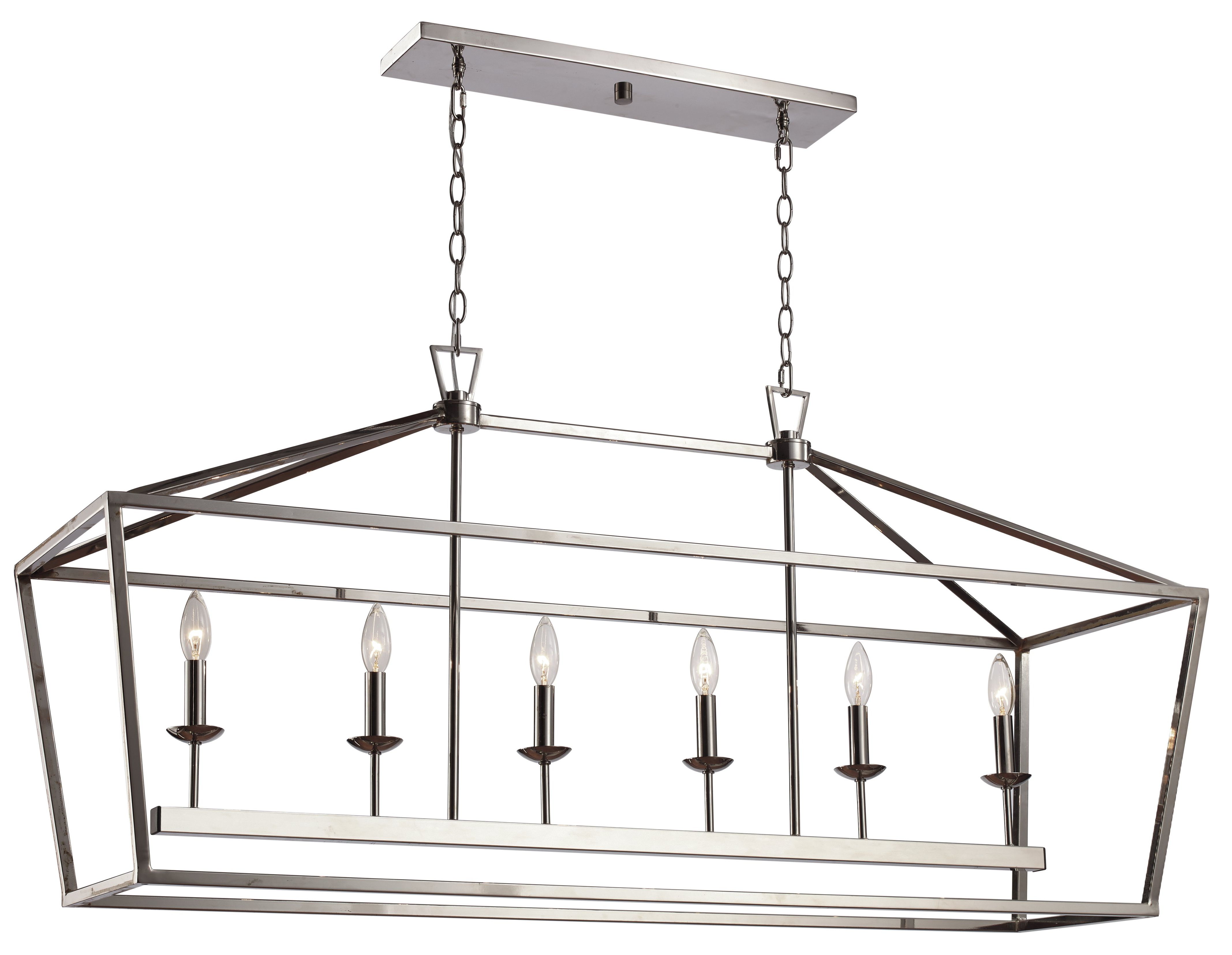 Carmen 6 Light Kitchen Island Linear Pendant With Widely Used Odie 8 Light Kitchen Island Square / Rectangle Pendants (View 18 of 20)