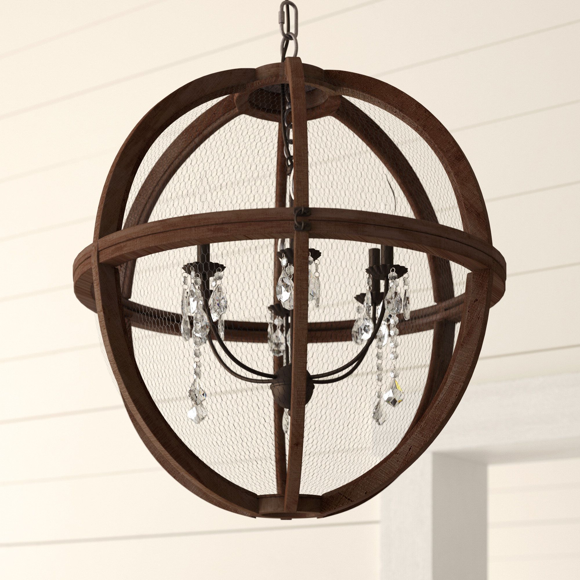 Donna 4 Light Globe Chandeliers With Famous Filipe Globe Chandelier (View 15 of 20)