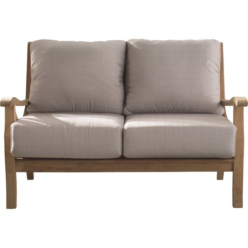 Elaina Teak Loveseats With Cushions Pertaining To Best And Newest Brunswick Teak Loveseat With Cushions (View 6 of 20)