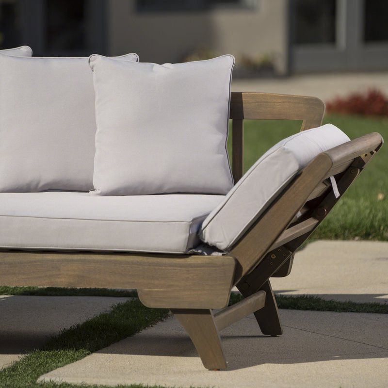 Featured Photo of The Best Ellanti Teak Patio Daybeds with Cushions