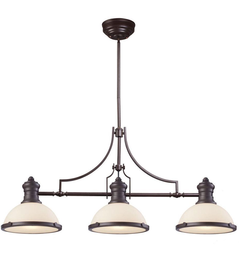 Famous Alayna 4 Light Shaded Chandeliers For Elk Lighting – 66635 3 – Oil Rubbed Bronze 47 Inch 3 Light (View 12 of 20)