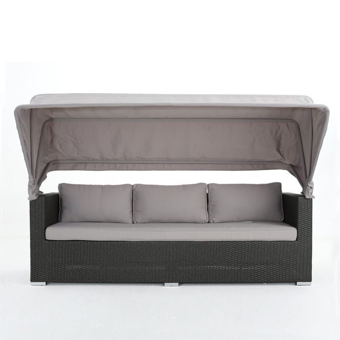 Lammers Outdoor Wicker Daybeds With Cushions Regarding Famous Lammers Outdoor Wicker Daybed With Cushions (View 4 of 20)