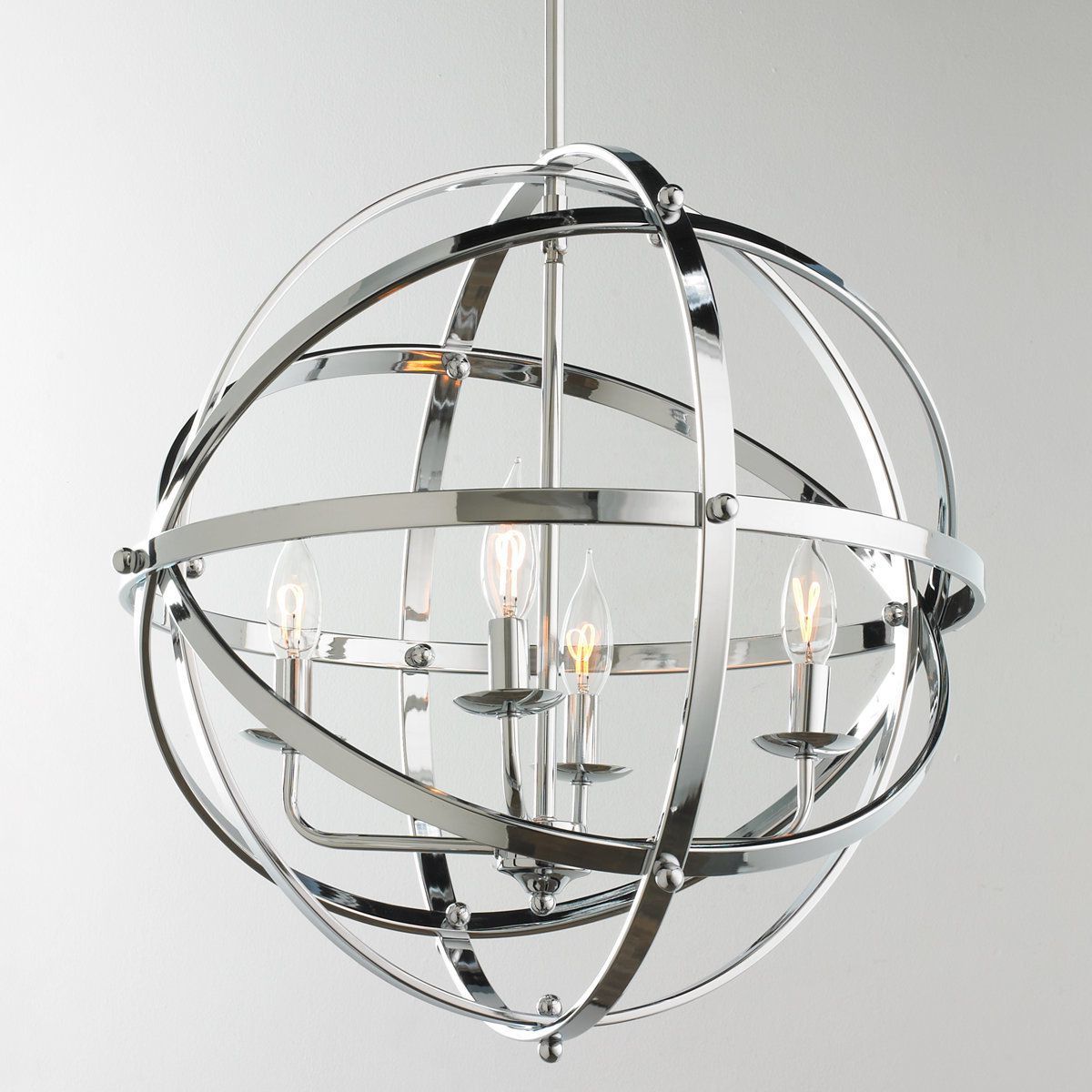 Latest Dirksen 3 Light Single Cylinder Chandeliers Within Thin Bands Metal Globe Pendant (View 14 of 20)
