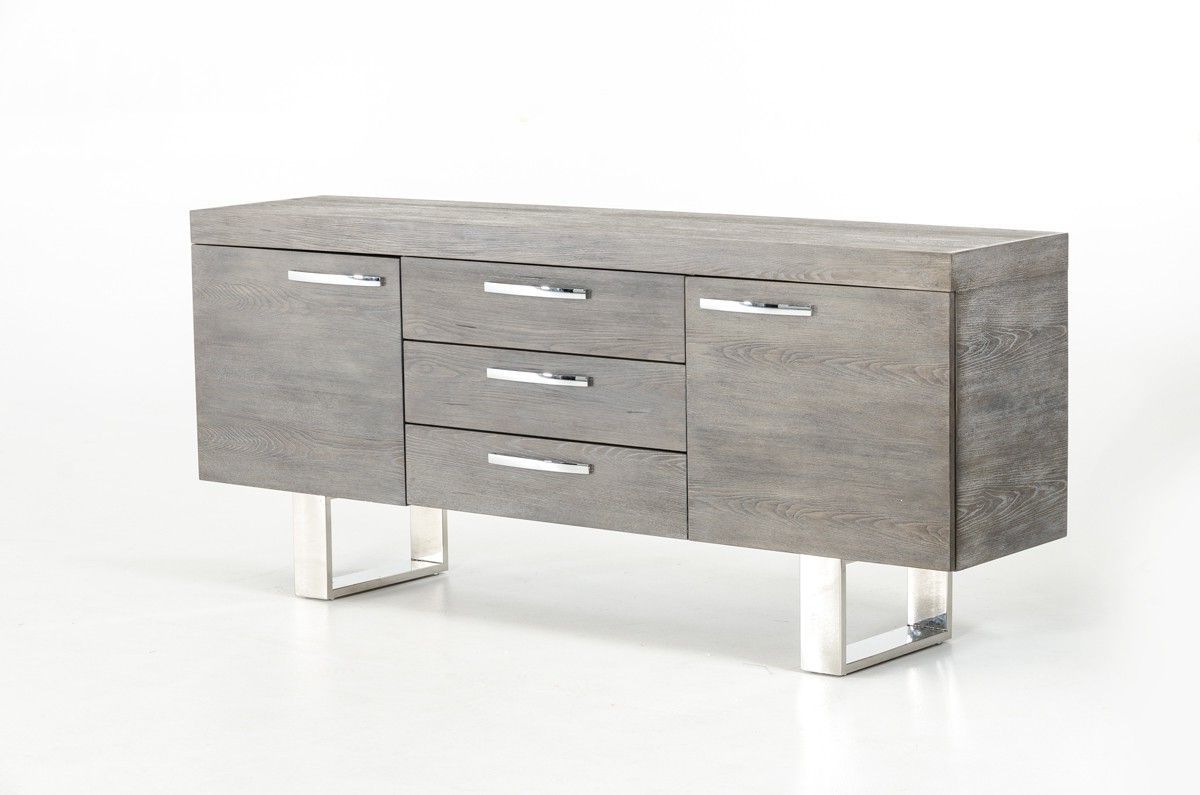 Lola Sideboards Regarding Recent Grey Wood Buffet With Doors And Drawers In  (View 12 of 20)