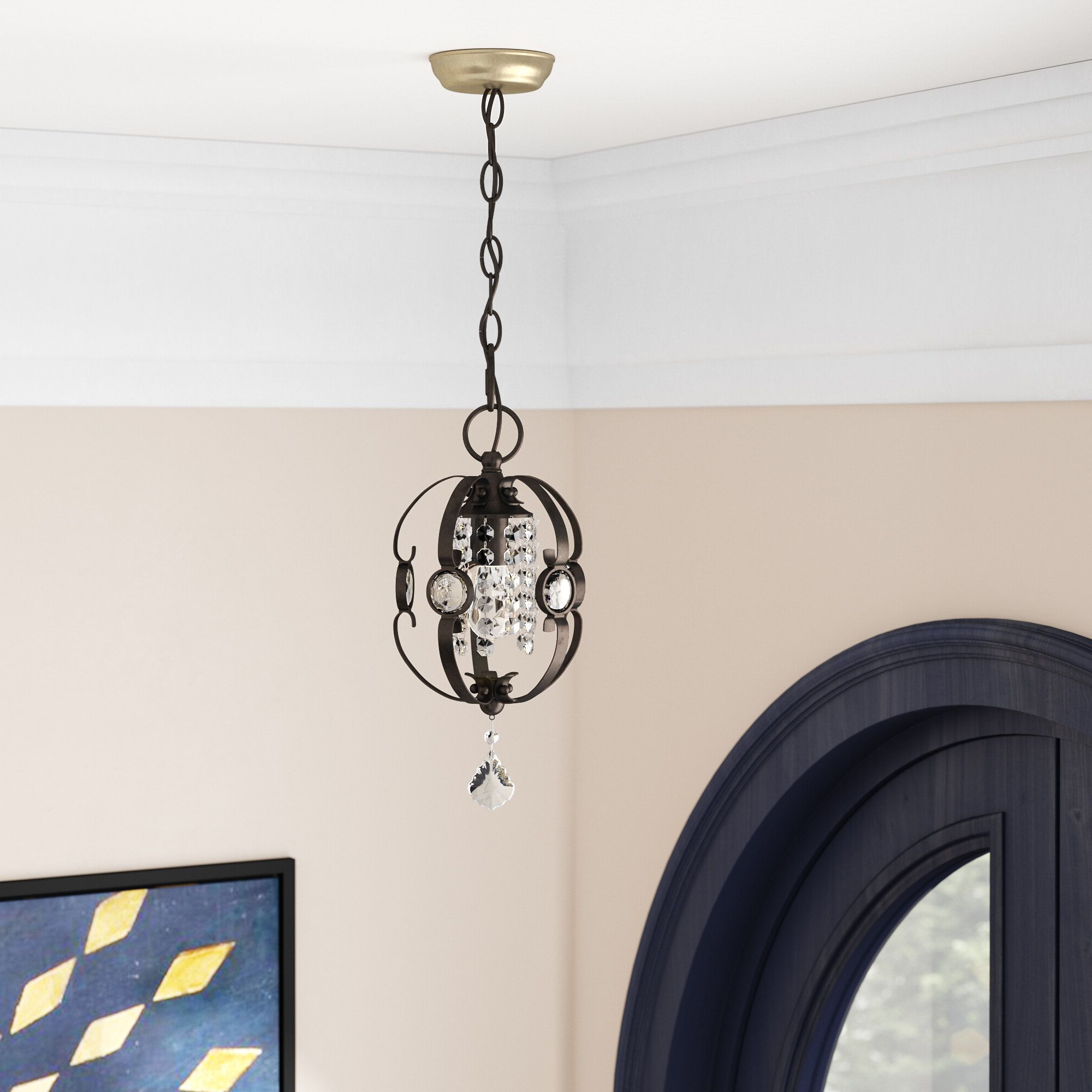 Most Current Oriana 4 Light Single Geometric Chandeliers For Hardouin 1 Light Single Geometric Pendant (View 6 of 20)