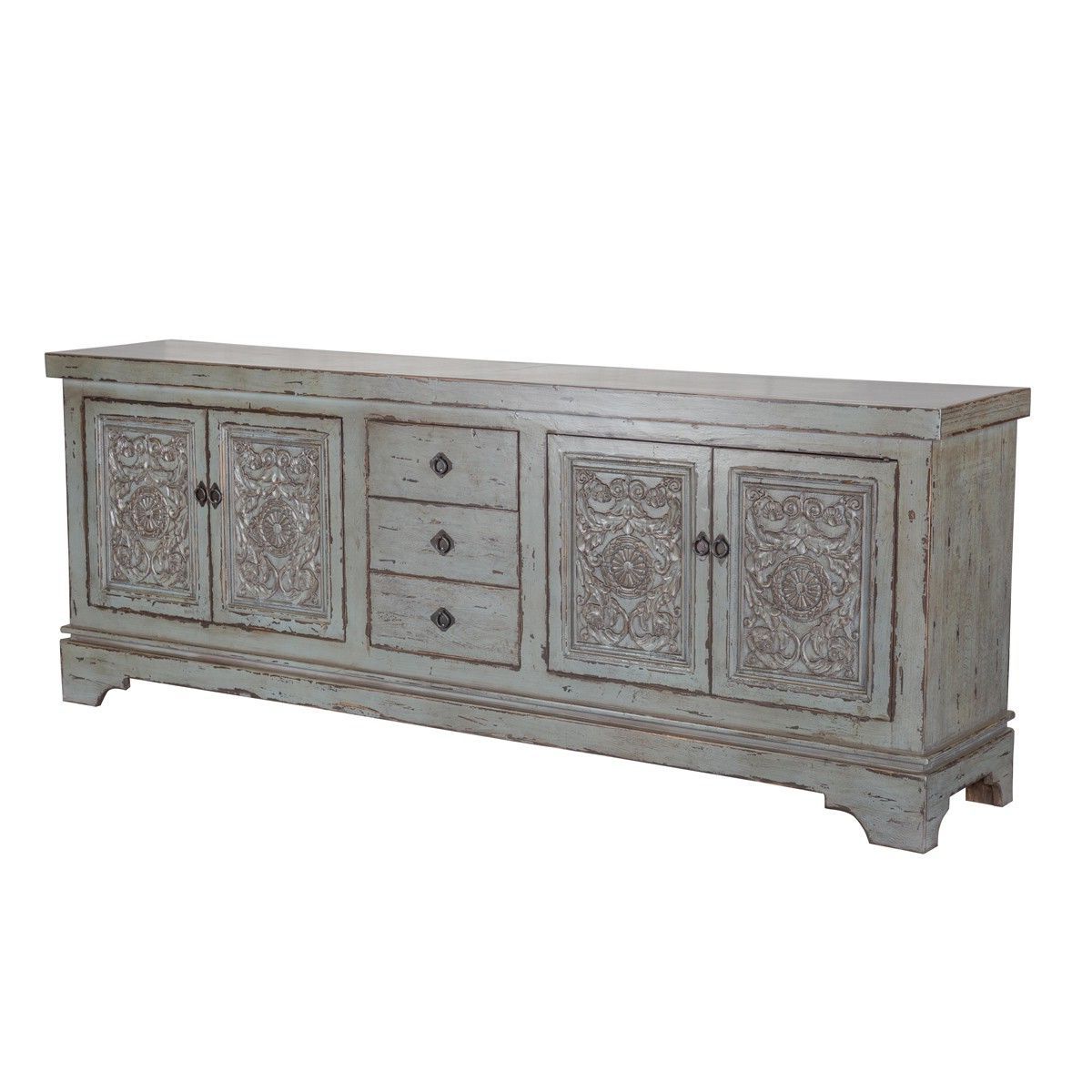 Most Current Solana Sideboards With Regard To Amita 3dwr 4dr Sideboard Antq Gray – Cabinets – Furniture (View 20 of 20)