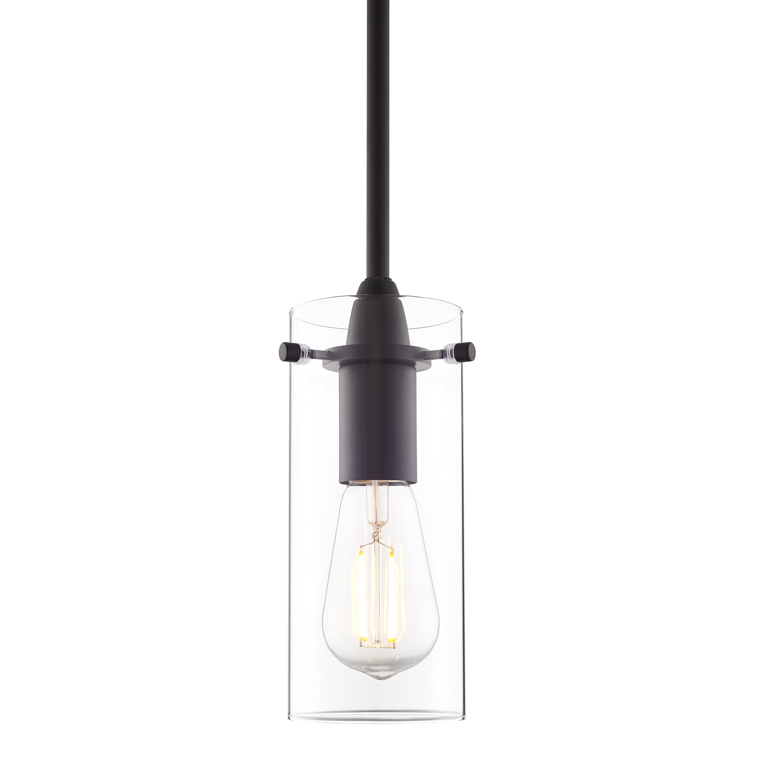 Most Popular Cinchring 1 Light Cone Pendants Within Angelina 1 Light Single Cylinder Pendant (View 7 of 20)