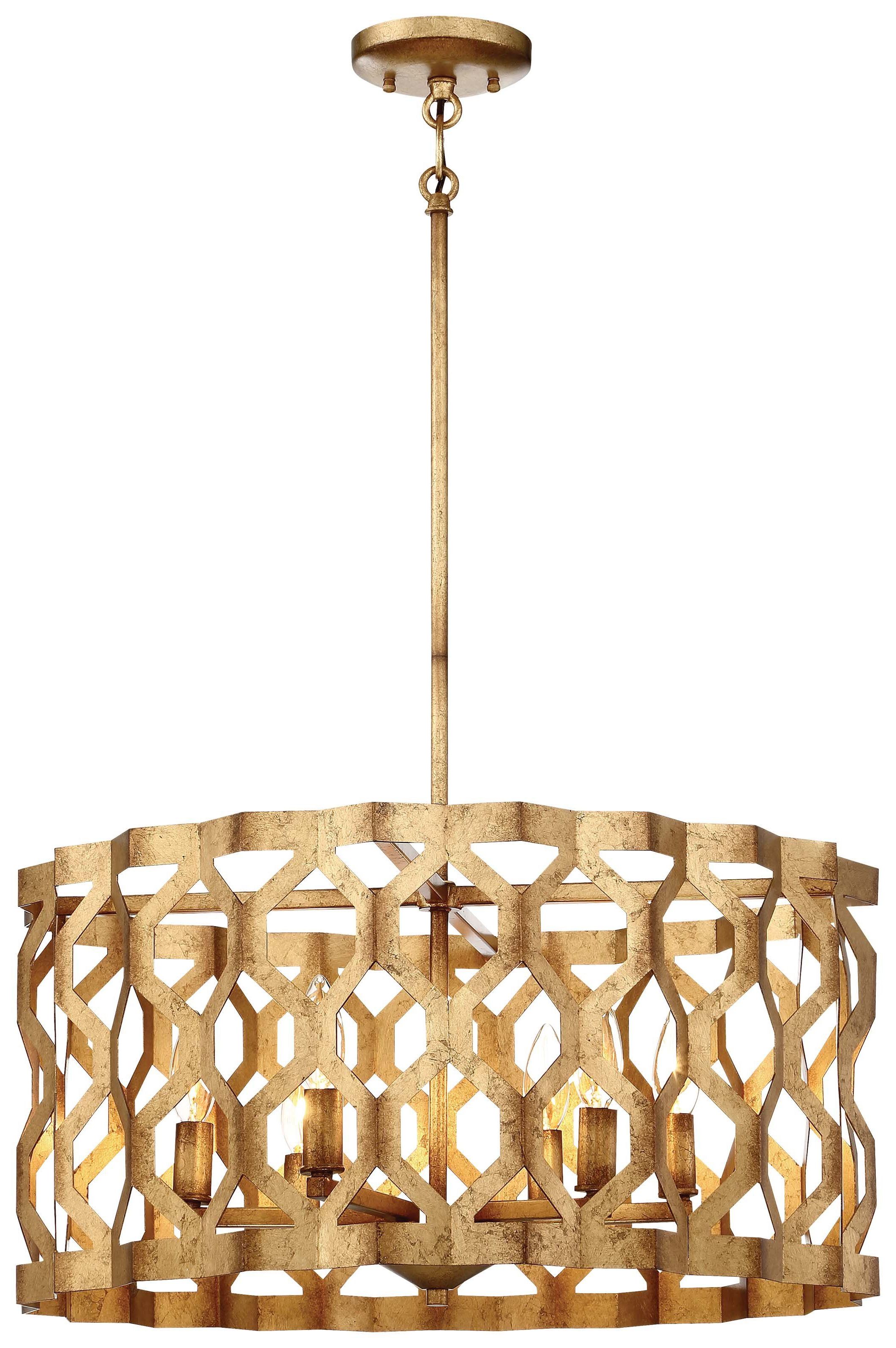 Most Popular Lumiere 4 Light Geometric Chandelier – Artofit Throughout Buster 5 Light Drum Chandeliers (View 16 of 20)