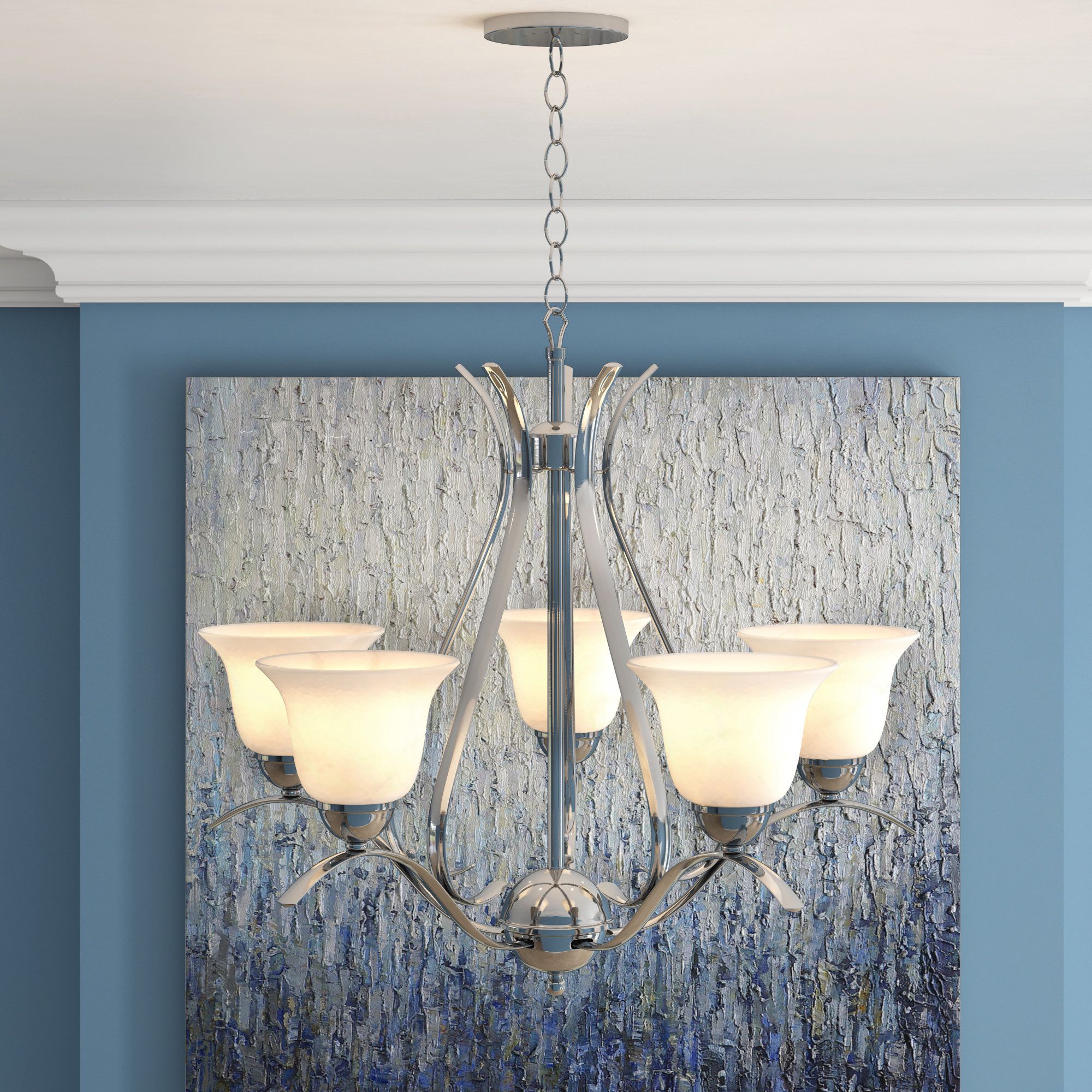 Most Popular Newent 5 Light Shaded Chandeliers Within Newent 5 Light Shaded Chandelier (Photo 1 of 20)