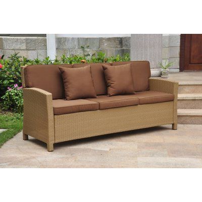 Most Popular Stapleton Wicker Resin Patio Sofas With Cushions Throughout Charlton Home Stapleton Wicker Resin Sofa With Cushions (View 6 of 20)
