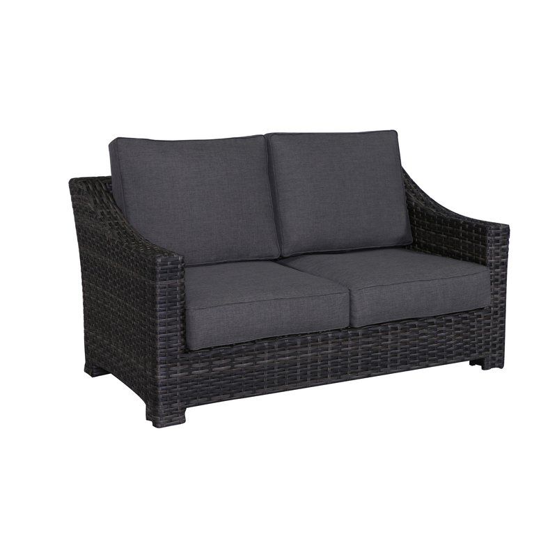 Most Recent Mendelson Loveseats With Cushion Within Donley Loveseat With Cushions (View 9 of 20)