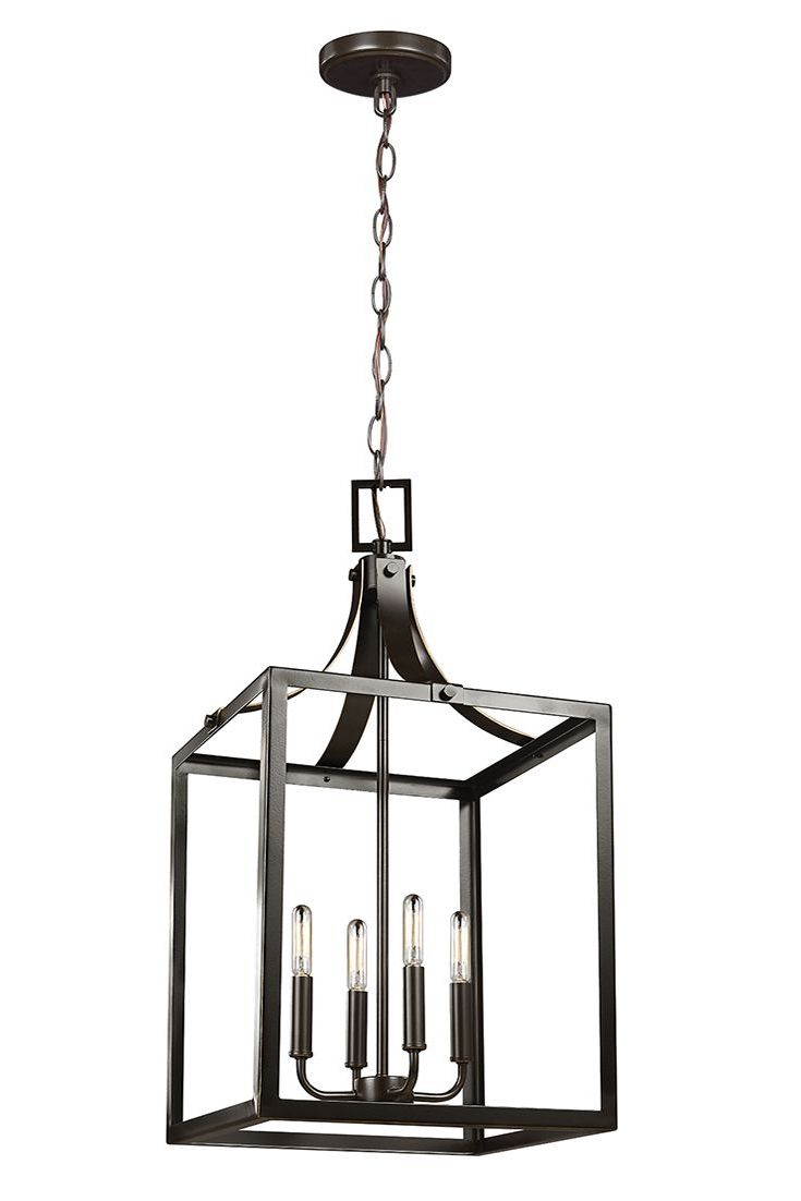 Most Recent Sherri Ann 3 Light Lantern Square / Rectangle Pendants With Labette 4  Light Large Hall/foyer Chandeliersea Gull (View 11 of 20)