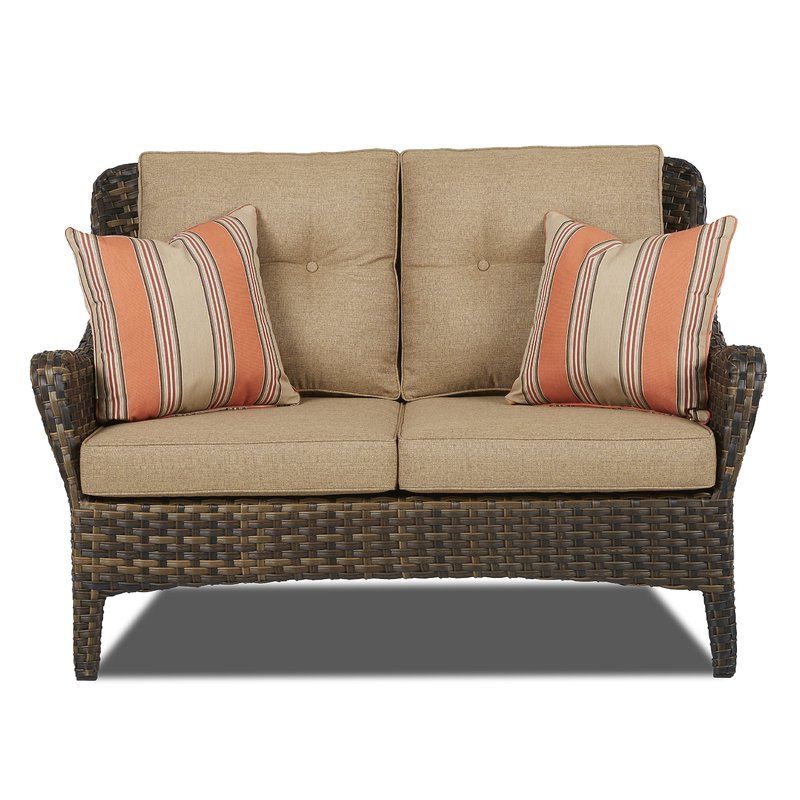 Ranstead Patio Loveseat With Cushions In Trendy Northridge Loveseats With Cushions (View 11 of 20)