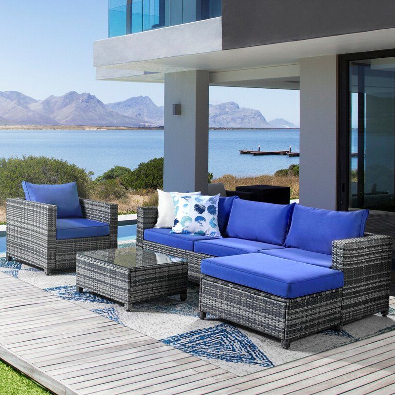 Sascha Patio Sectional With Cushions Within Popular Wrobel Patio Sectionals With Cushion (View 2 of 20)
