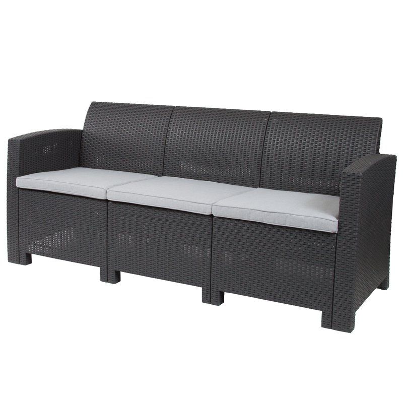 Stockwell Patio Sofa With Cushions Pertaining To Latest Stockwell Patio Sofas With Cushions (View 1 of 20)