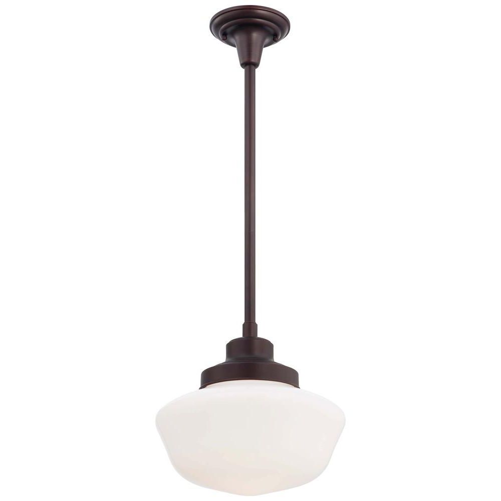 Terry 1 Light Single Bell Pendants Intended For Fashionable Minka Lavery 1 Light Brushed Bronze Pendant (View 18 of 20)