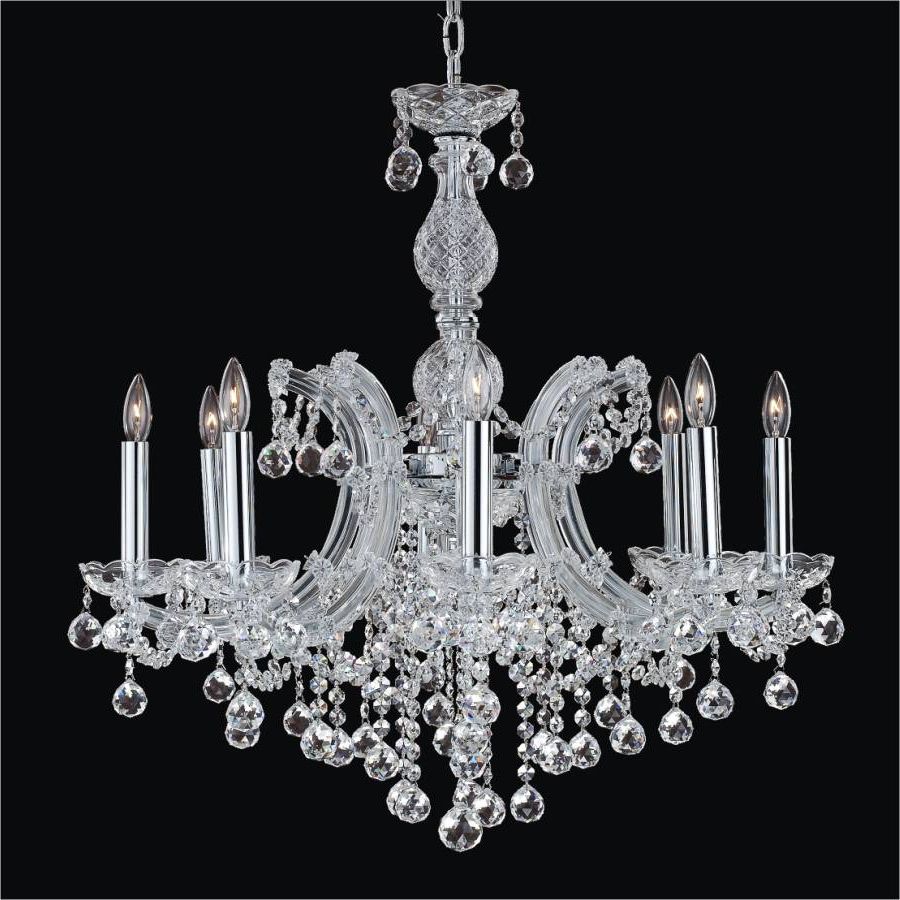 Thresa 5 Light Shaded Chandeliers Within Most Recent Maria Theresa 561fd Faceted Ball Hanging Light (View 13 of 20)