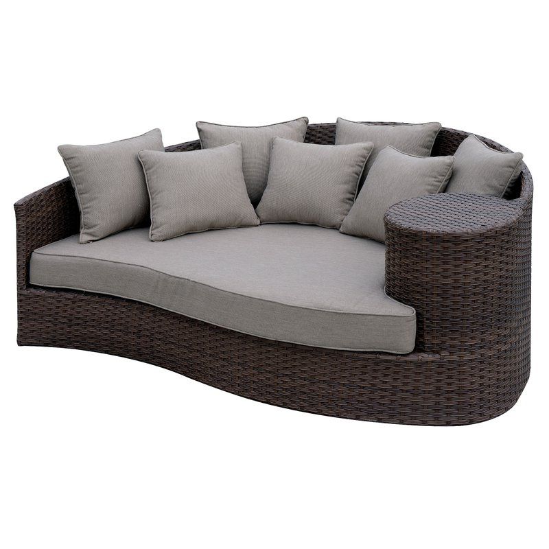 Trendy Whyte Contemporary Patio Daybed With Cushions With Regard To Freeport Patio Daybeds With Cushion (View 10 of 20)