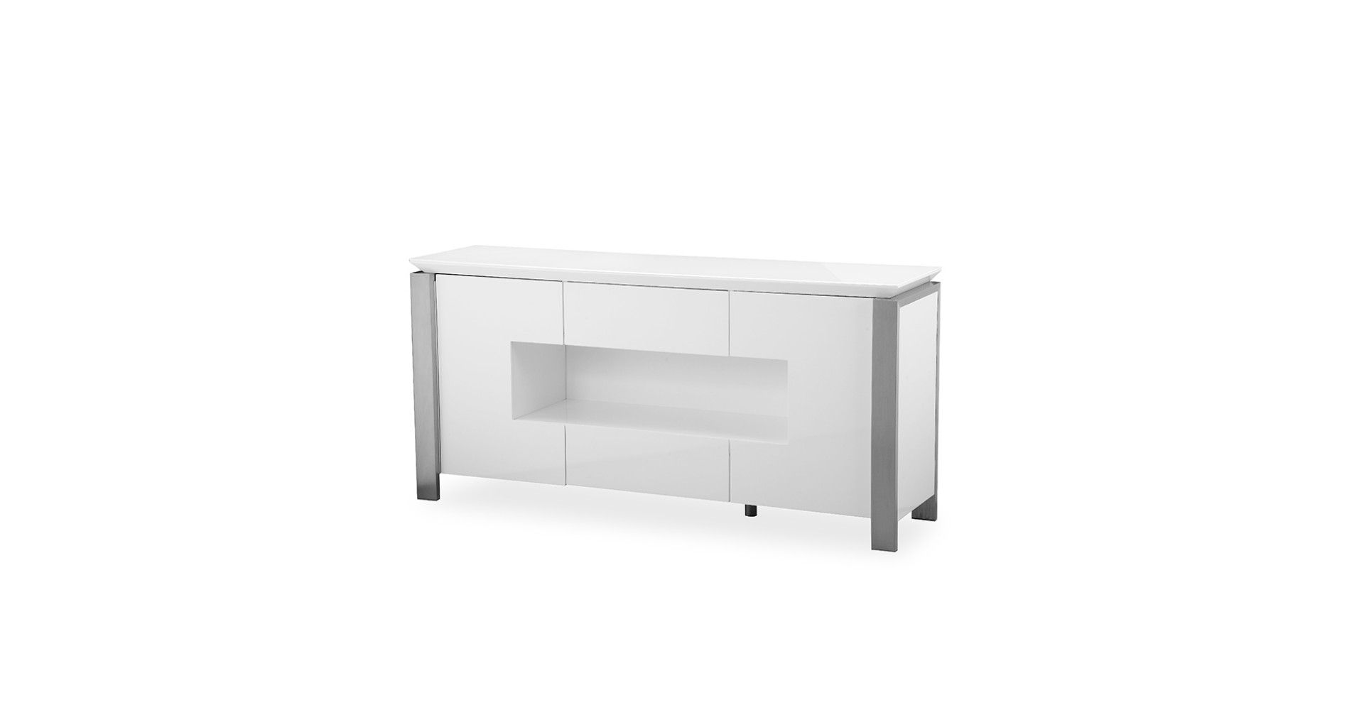 Tribeca Sideboards Pertaining To 2020 Tribeca – L.e.d. Display Sideboard – White High Gloss (Photo 1 of 20)