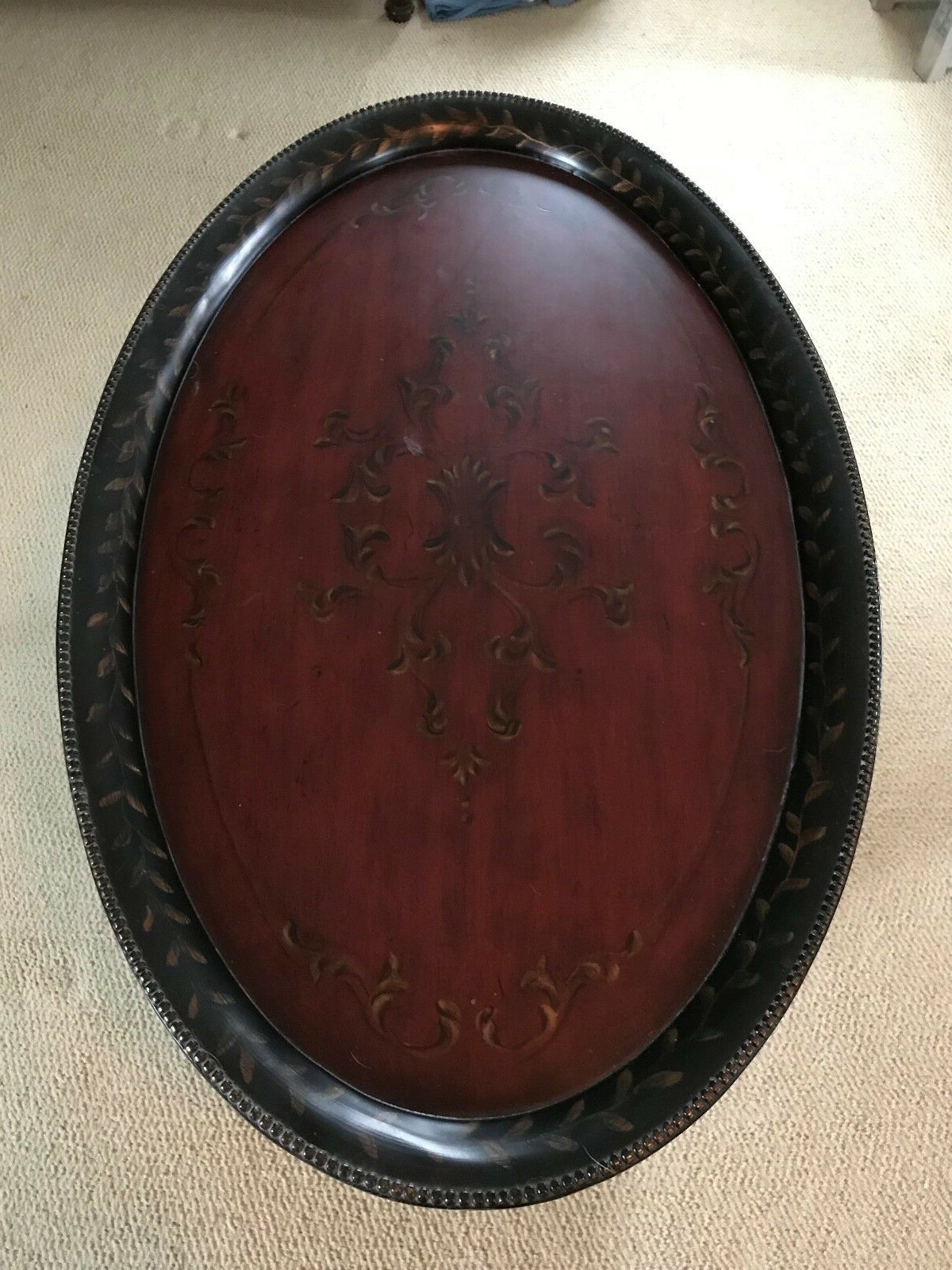 Wattisham Sideboards Within 2019 Kadine Coffee Tableastoria Grand  Traditional Red & Black Oval Tray  Style (View 8 of 20)