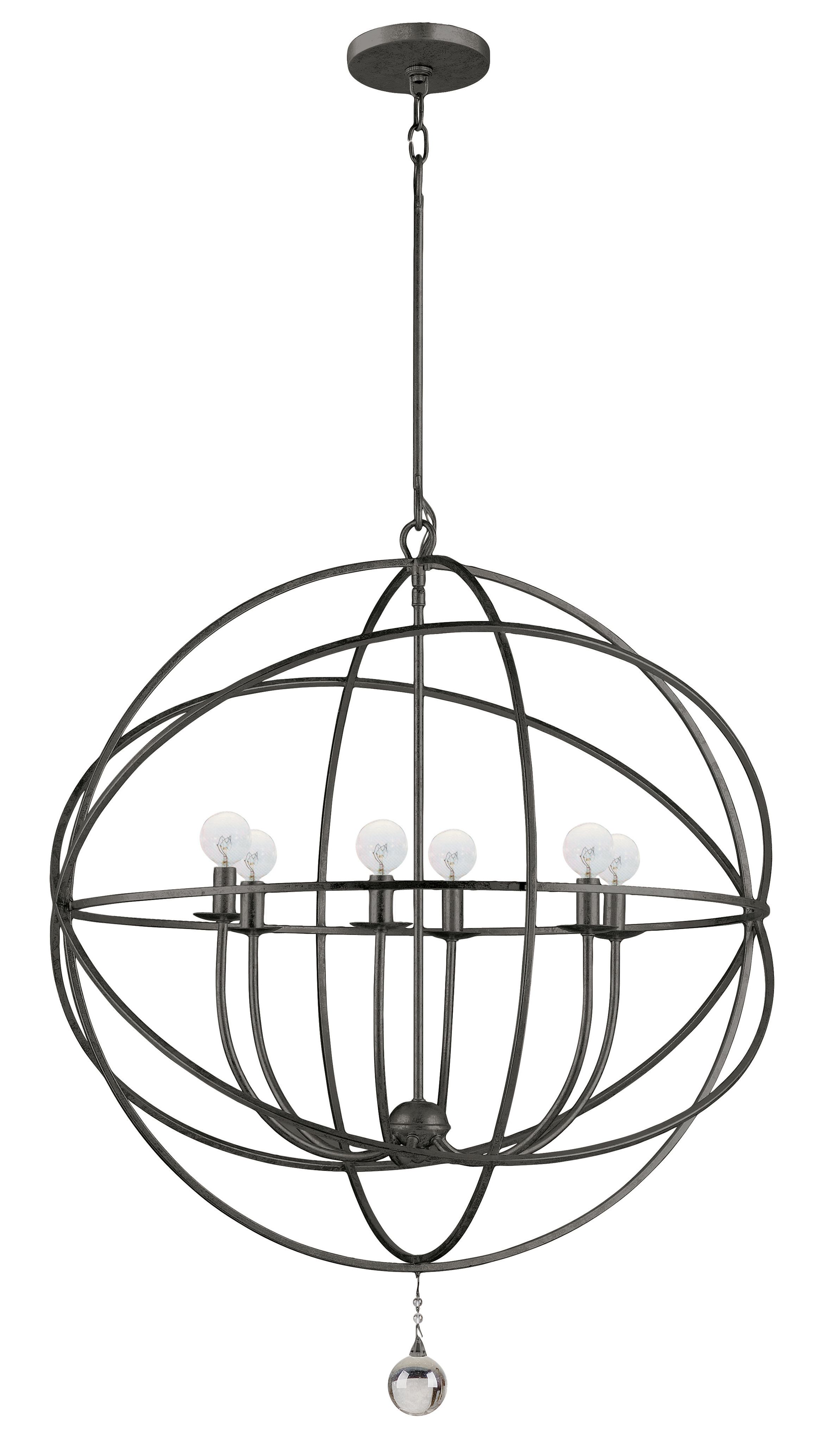 Well Liked Alden 6 Light Globe Chandeliers In Gregoire 6 Light Globe Chandelier (View 20 of 20)