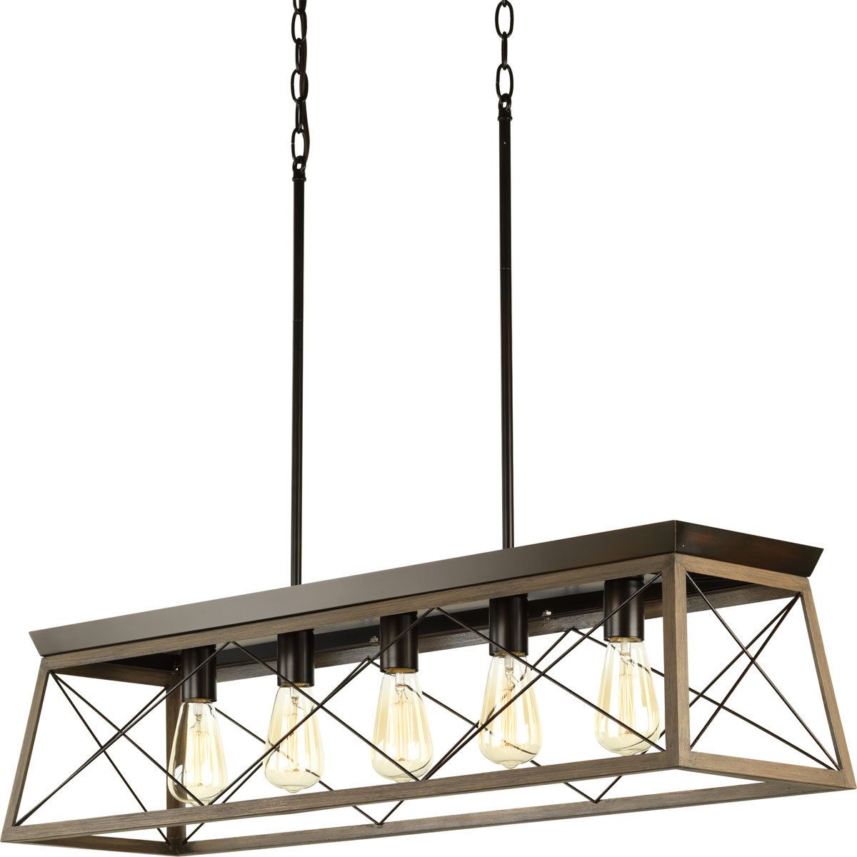 Well Liked Euclid 2 Light Kitchen Island Linear Pendants Regarding Delon 5 Light Kitchen Island Linear Pendant (View 11 of 20)