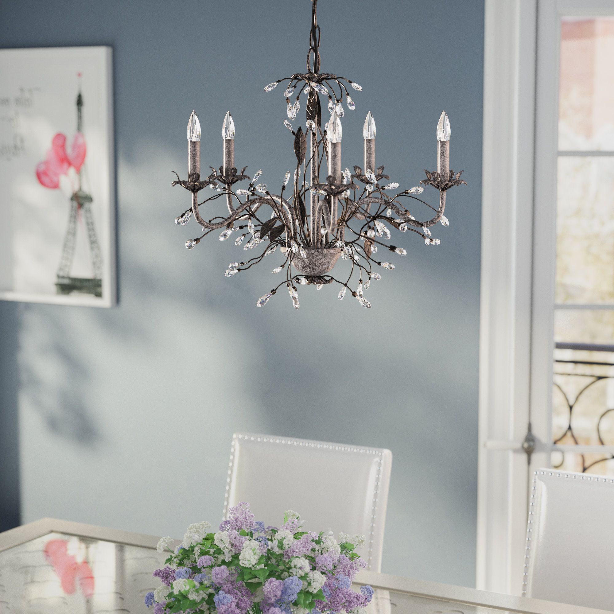 Well Liked Hesse 5 Light Candle Style Chandelier With Hesse 5 Light Candle Style Chandeliers (Photo 1 of 20)