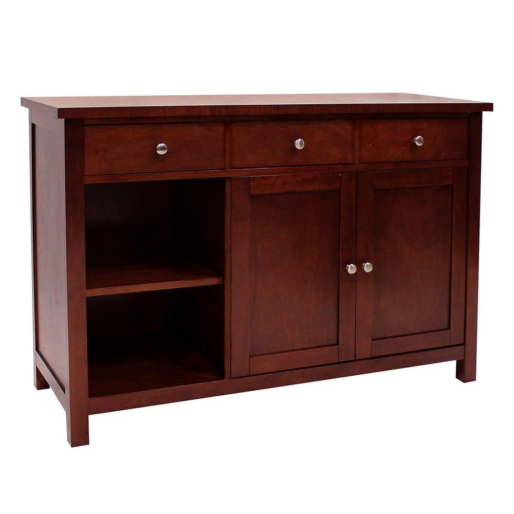 Widely Used Sideboards By Wildon Home For Donnieann Oakdale Cherry Buffet 605118 – The Home Depot (View 17 of 20)