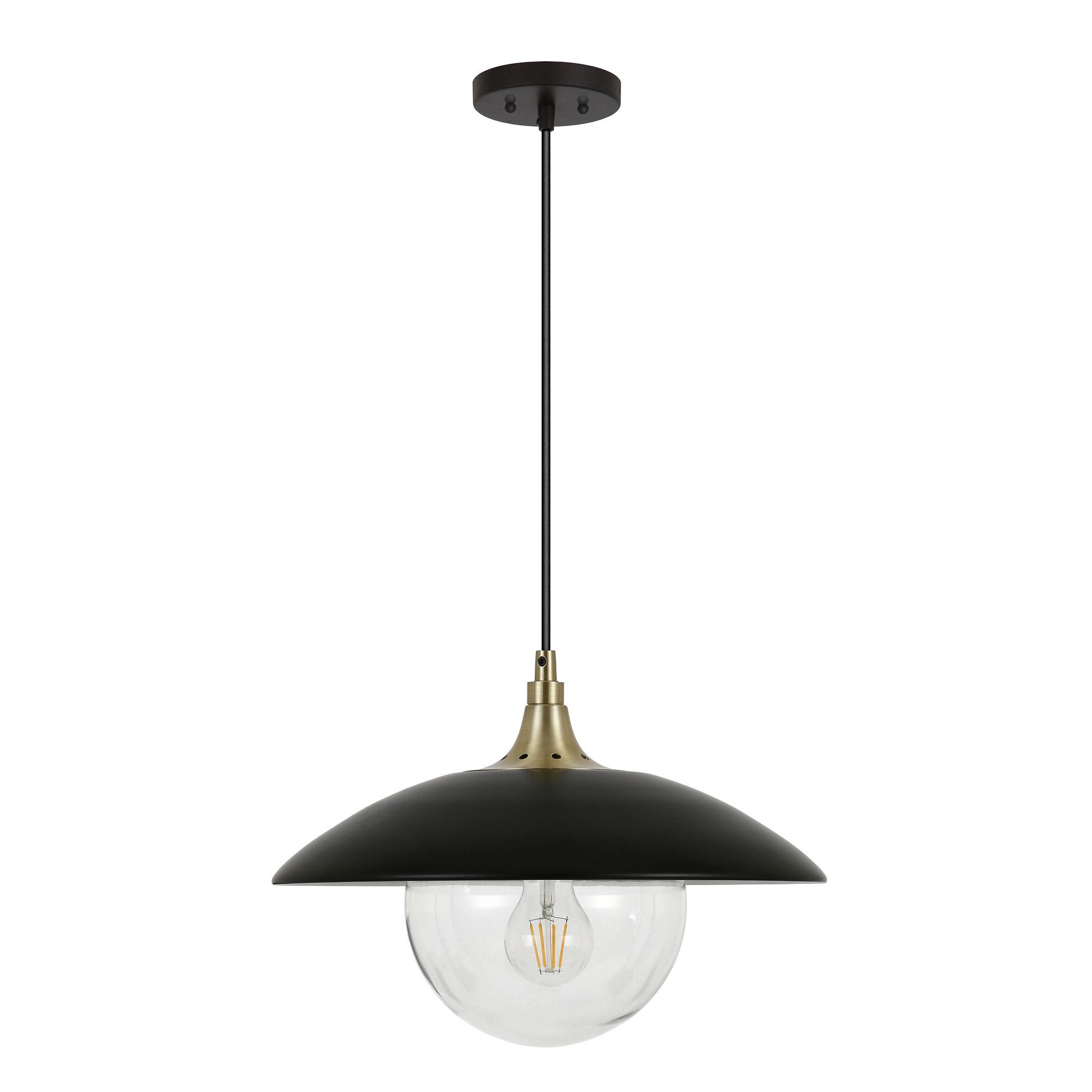Adriana Black 1 Light Single Dome Pendants With Regard To Well Known Deveraux 1 Light Single Dome Pendant (View 1 of 20)