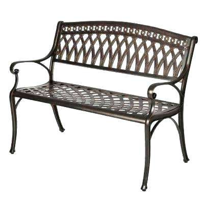 2 Person Antique Black Iron Outdoor Gliders Within 2019 Metal Patio Bench – Hitcandles (View 5 of 20)